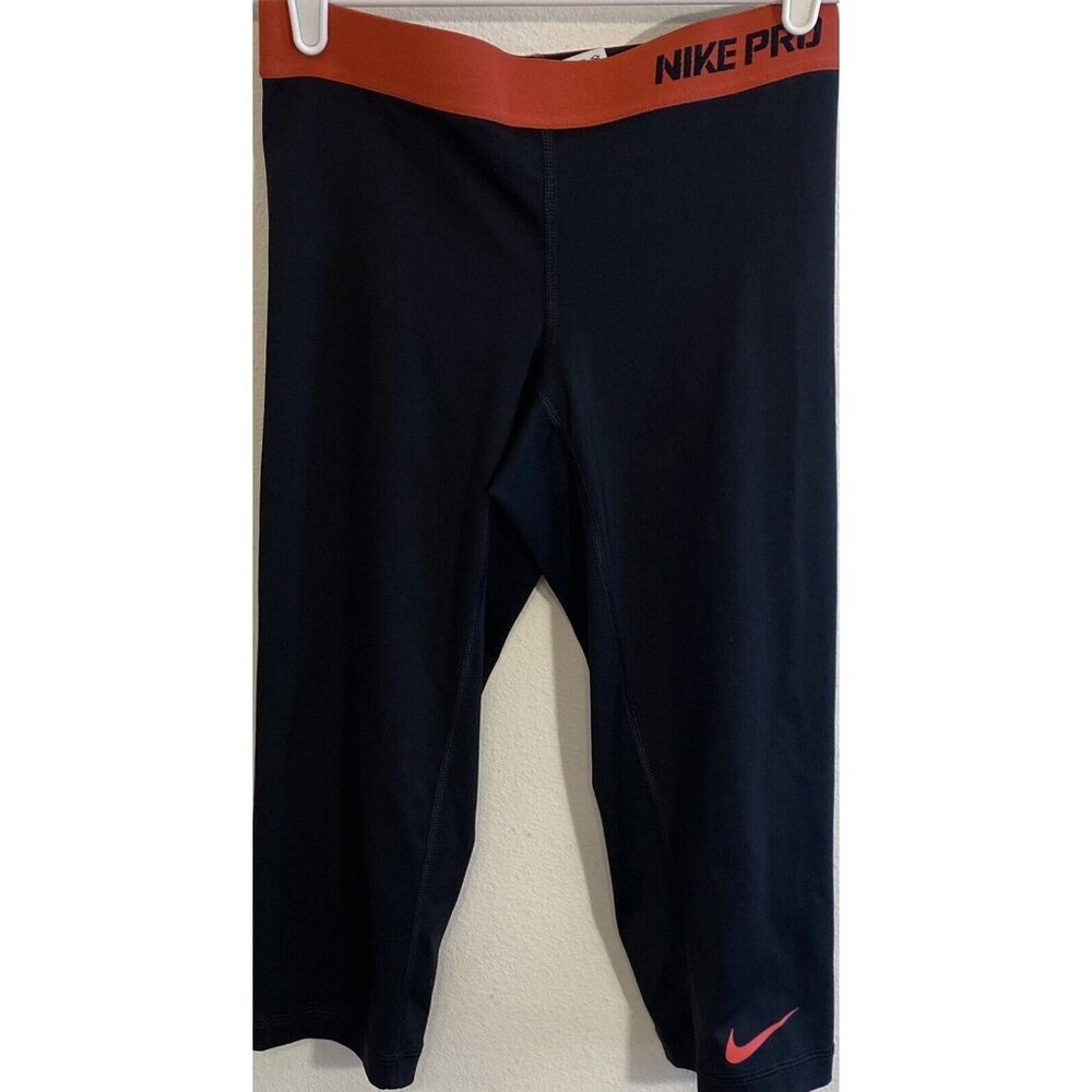 Nike Pro Capri Activewear Leggings Women XS Black Yoga Stretch